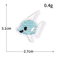 Autocollant brodé papillon pour ordinateur, petite taille, avion, fruit, dessin animé, autocollant en tissu brodé, badge de décoration pour vêtements de bébé