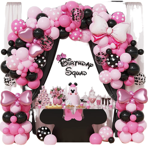 Nuevo Kit de Arco de Globos de <span class=keywords><strong>Mickey</strong></span> Mouse de <span class=keywords><strong>Dibujos</strong></span> <span class=keywords><strong>Animados</strong></span>, Lazo Rosa, Decoración para Fiesta de Cumpleaños de Niña - Product Image 1