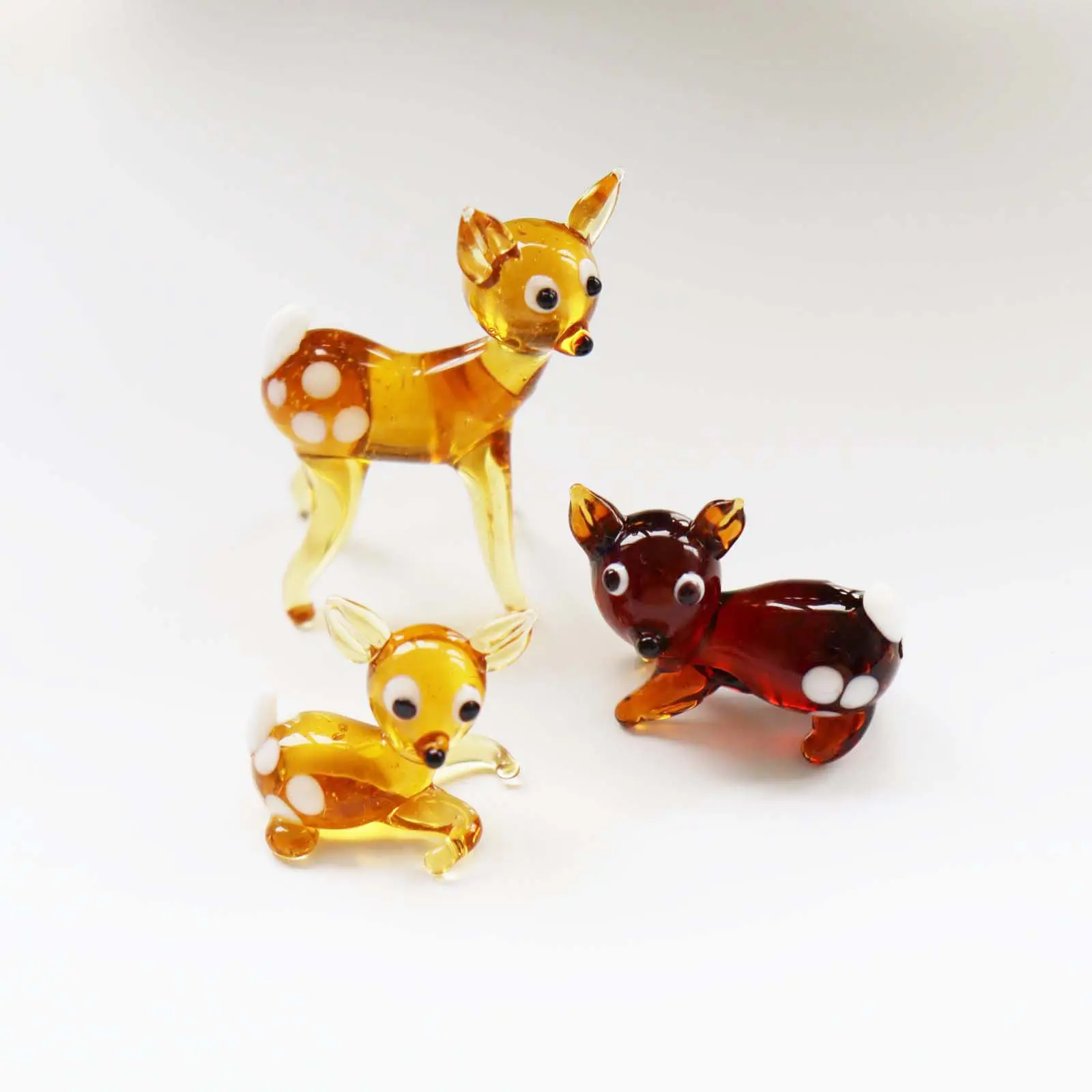 customize new product glass deer animal figurine home decor office decor