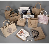 Romotion-Bolso de yute para compras, bolsa de yute con logotipo