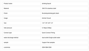 Bán Buôn Hiện Đại 304 Chì Miễn Phí Thép Không Gỉ RO Vòi Nước Chải Nickel Kéo-Xuống Nước Nhà Bếp Lọc Tap Cho Nước Uống - Product Image 3