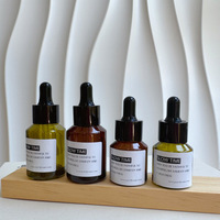 Flacon en verre pour sérum de soin de la peau, logo personnalisé de luxe, ambre, huile essentielle pour la croissance des cheveux, flacon compte-gouttes cosmétique