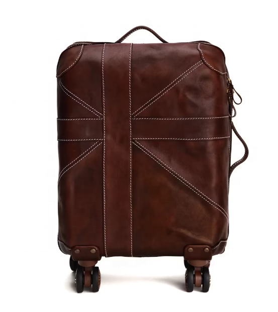 HIBO Luxury Vintage Leather Suitcase Set