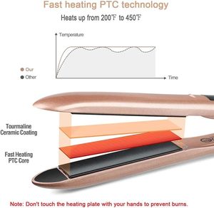 Plancha y Rizador de Pelo Profesional 2 en 1 con Pantalla LCD de Temperatura, Placas de Cerámica de 230°C, Calentamiento Rápido y Protección contra Sobrecalentamiento para Uso Doméstico - Product Image 4