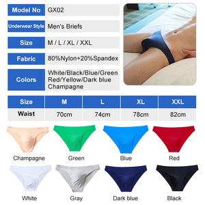 Slip da Uomo Nuovi e Confortevoli, Tinta Unita, Sexy, con Logo Personalizzato, a Forma di U, in Nylon, Boxer Sportivi a Vita Bassa per Giovani Uomini - Product Image 3