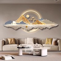 Neues Chinesisches Acryl-Lotus-Neun-Fische-Gemälde Luxuriöses Hochauflösendes Gravurdruck Wasserfestes Umweltfreundliches Sofa-Gemälde