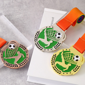 Medallas Deportivas de Fútbol Personalizadas de Aleación de Zinc con Impresión UV 3D, Medallas de Premio al por Mayor para Campeones de Torneos de Fútbol, Trofeo, Premio - Product Image 2