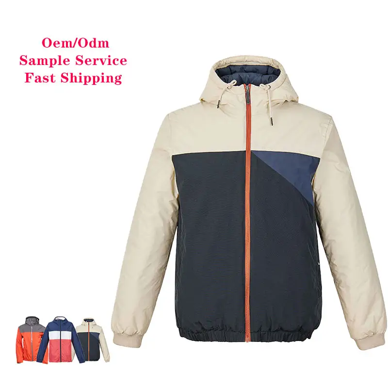 Windbreaker Hoodie Jacket Coat With Zipper Lightweight Custom Logo Polyester Windbreaker Jacket