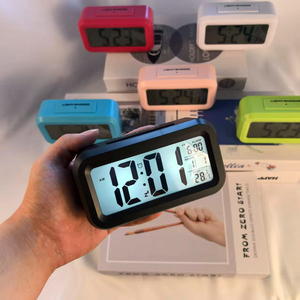 LCD Electronic Desk Digital <strong>Clock</strong> Alarm Mini Calendar Snooze Temperature Backlight <strong>Battery</strong> Operate Nightlight <strong>Clock</strong> for Kid Room - Product Image 2