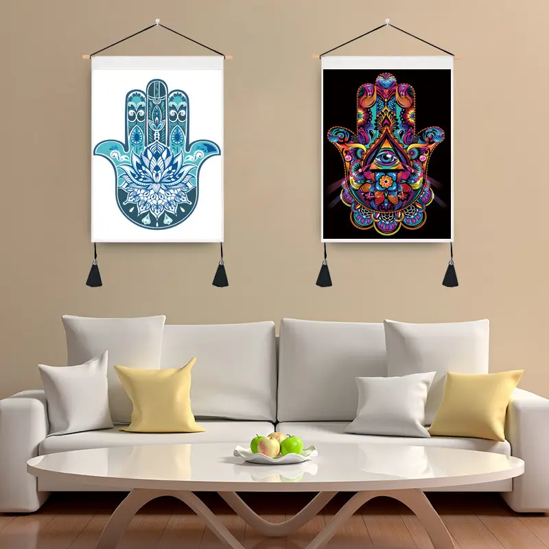 Atacado Personalizado Digital Impresso Poliéster Boho Bohemian Mandala Indiano Hippie Grande Tecido Tapeçaria De Parede Para Decoração De Casa