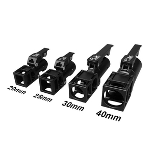RJXHOBBY 20/25/30/40mm Abrazadera de Tubo de Aleación de Aluminio Tipo Paraguas para Brazo de Dron, Conector de Tubo Tipo Paraguas, Negro - Product Image 1