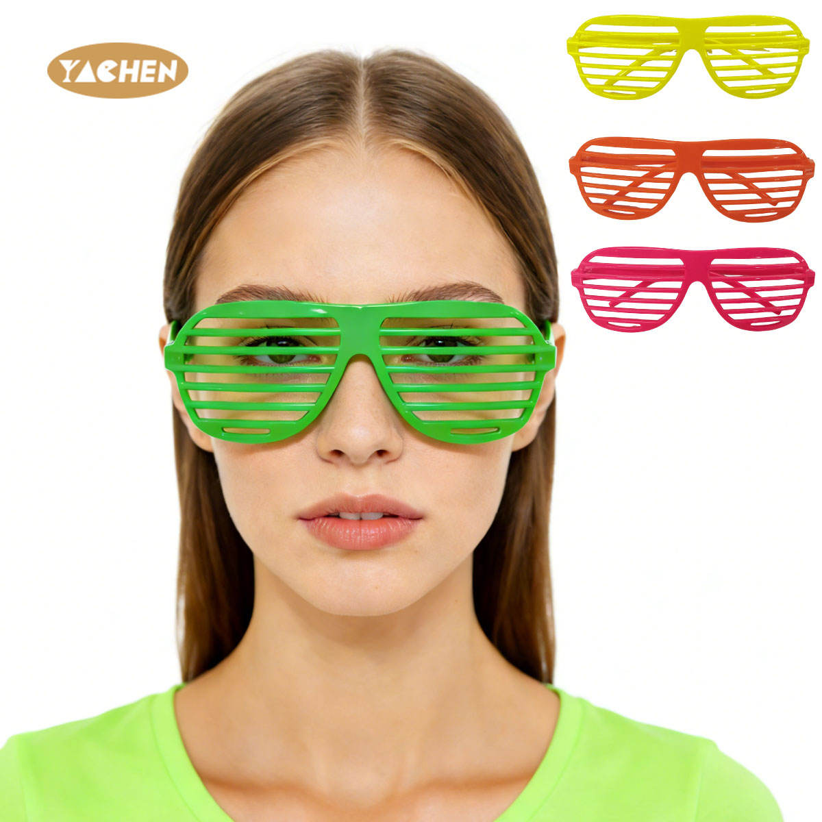YACHEN 80s 90s Party Favors Neon Party Glasses for Kids Adults Hora Loca Birthday Supplies Plastic Sunglasses Accessories