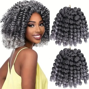 Extensiones de <span class=keywords><strong>Cabello</strong></span> <span class=keywords><strong>Rizado</strong></span> de Aspecto Natural <span class=keywords><strong>para</strong></span> Mujer, Extensiones de <span class=keywords><strong>Cabello</strong></span> de Ganchillo con Rizos Cortos, <span class=keywords><strong>Cabello</strong></span> Sintético <span class=keywords><strong>para</strong></span> <span class=keywords><strong>Trenzas</strong></span> - Product Image 1