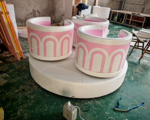 Indoor Soft Play Equipment for Three Kids Spin Ride Cup Merry Go <b>Round</b> Party Events Tree <b>Swing</b> - Product Image 3