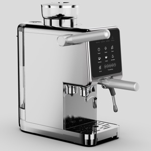 Máquina de Espresso Semiautomática de Doble Caldera de Acero Inoxidable Pulido con Tamper, Cafetera Doméstica - Product Image 1