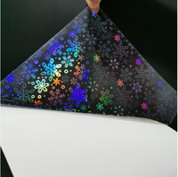 Film de plastification holographique brillant à froid auto-adhésif pour l'emballage de fleurs et les loisirs créatifs