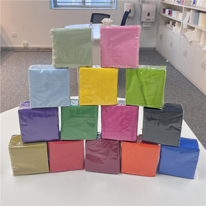 Hochwertige kunden spezifische Sorten prägung Weiß Schwarz 25*25cm Getränke Mittagessen Dinner Party Bar Farbig bedruckte blaue Papiers ervietten - Product Image 3