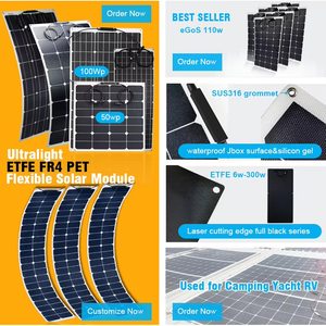 <span class=keywords><strong>Panneau</strong></span> <span class=keywords><strong>Solaire</strong></span> Flexible 100W Vente Chaude Direct Usine pour Bateau, Voiturette de Golf, Toit de VR, Marine, <span class=keywords><strong>Camping</strong></span>-<span class=keywords><strong>Car</strong></span>, Motohome ETFE IBC - Product Image 3