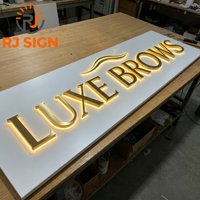 Enseigne murale personnalisée pour salon de beauté, SPA, salon de coiffure, logo 3D lumineux, lettres rétroéclairées, enseigne LED illuminée pour entreprise, enseigne personnalisée