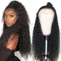 Cheveux indiens Remy bruts bouclés crépus à prix abordable pour perruque Lace Front avec options de densité pour fermeture frontale transparente, cheveux longs pour femmes