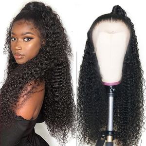 Perruque en dentelle complète HD à cheveux humains vierges indiens bouclés crépus bon marché, fermeture en dentelle transparente pour femmes, cheveux humains - Product Image 1