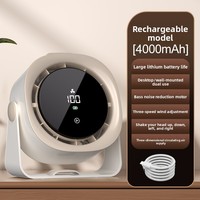 Nouveau ventilateur de bureau portable rechargeable 2026 avec contrôle tactile, silencieux, à circulation d'air, longue autonomie pour la maison, le bureau et les voyages
