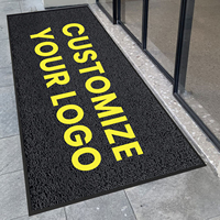 Tapis spiralé en PVC personnalisé avec logo tapis de bienvenue en spaghetti en caoutchouc antidérapant pour l'extérieur, tapis de porte d'entrée lourd