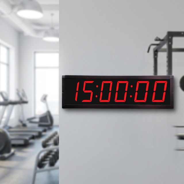 GANXIN 4 Inch Digital LED Timer Countdown Countup Stopwatch Alarm Function Indoor Home Gym Fitness Clock with Remote Control