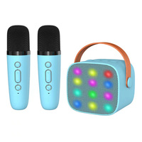 Sistema de Micrófono y Altavoz Inalámbrico Mini al por Mayor con 2 Micrófonos, Portátil para Uso en el Hogar y Fiestas, con Luces LED RGB 5.3