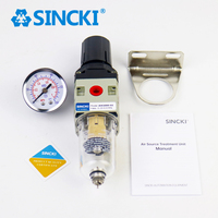 Regulador de Filtro de Aire Comprimido Serie AW SINCKI, Separador de Agua y Aceite AW1000 a AW5000