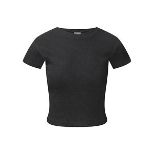 2025 European Streetwear <b>Slim</b> <b>Fit</b> Tee for <b>Women</b> Straight Shoulder Flattering Round Neck Summer <b>T</b>-<b>Shirt</b> - Product Image 1