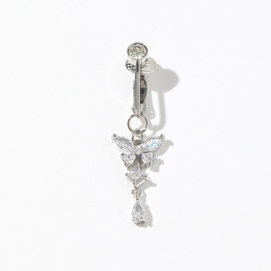 Poinçon gratuit aimant thérapie nombril bijoux cristal papillon ventre anneau nombril bouton barre balancent nombril anneau corps piercing bijoux - Product Image 6