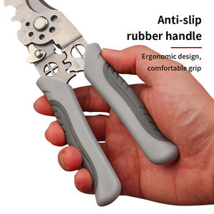คีมหนีบลวดปรับได้อุตสาหกรรมทำจากสแตนเลสพร้อมขากรรไกรหยักที่จับแบบนุ่มสำหรับจมูกเข็ม6in - Product Image 5