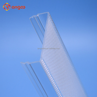 50mm PMMA/acrylique micro prismatique lumière diffuseur couverture transparent linéaire gaufrage abat-jour anti éblouissement UGR<19 profil en plastique