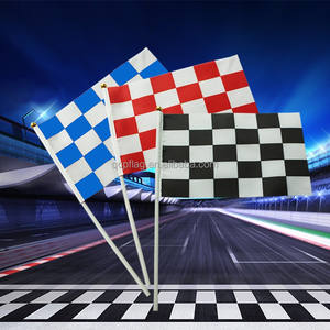 Оптовые флаги-пендли в клетку, водонепроницаемые, из полиэстера, черно-белые, для гонок, ручные флаги, флаги для автомобилей, для вечеринок, клубов, фабричные OEM - Product Image 2