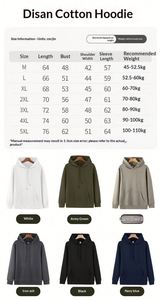 Sweat à capuche ample pour homme en coton Disang, poids lourd 320g - Product Image 2