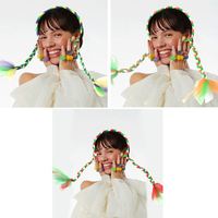 Perruques bandeau pour fête du Mardi Gras, coiffures tressées à la main, bandeaux amusants, accessoires capillaires pour la Saint-Patrick, accessoires de cabine photo pour la Journée de la folie