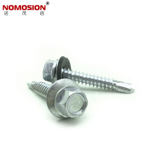 Tornillos autorroscantes NOMOSION con brida hexagonal M6, zincados con arandelas para fijación en metal - Product Image 3