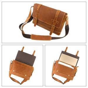 Andong Crazy Horse Leather Shoulder <b>Messenger</b> <b>Bag</b> Retro Fashion Large Capacity for <b>Men</b> Vintage Fashion Casual Crossbody <b>Bags</b> - Product Image 4