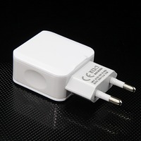 Chargeur mural double USB CE Anatel norme européenne 5V 2A/2.1A 10W OTP OVP Charge rapide électrique pour téléphone portable