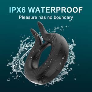 Fernbedienung Vibrator Cockring Vibrierende Doppel-Penis ringe Männliche Verzögerung Ejakulation Adult Toys Stimulators Sexspielzeug für Männer - Product Image 6