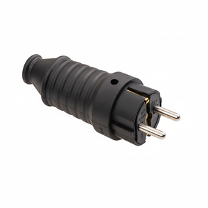 Heavy Duty 16A 250V Rubber Industrial Male Plug (Schuko Type IP44) <b>Power</b> <b>Supplies</b> <b>Accessory</b> - Product Image 1