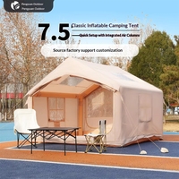 Tente de toit gonflable Pengyuan en tissu Oxford double couche, entièrement automatique, à montage rapide, toutes saisons, 7,5 m² pour le camping
