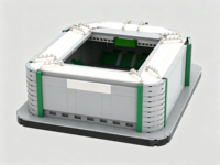 Ensemble de blocs de construction en plastique MOC BRICK sur le thème de l'architecture personnalisée de terrain de football, pour exposition créative et cadeaux originaux pour joueurs