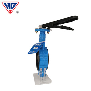 Shanghai Hugong Wafer Type Manual Butterfly Valve DN50 To DN200 Soft <b>Seal</b> For Water And Air Industrial Use - Product Image 2