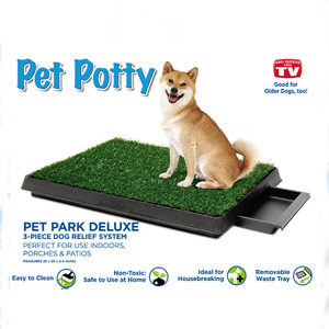 Inodoro para mascotas de plástico de tres niveles con cajón para perros, 63x51cm, para uso en interiores. - Product Image 2