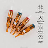 Aiguilles de cartouche de tatouage jetables professionnelles STALYX Série ULTRA avec membrane de sécurité, spécifications gravées au laser, en acier inoxydable