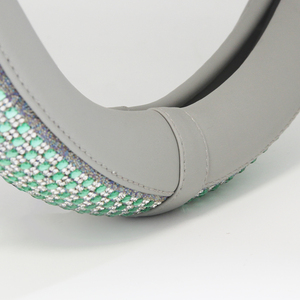 Housse de volant en cuir PU à motif écossais unique avec strass – Protection et amélioration instantanée pour votre voiture - Product Image 5