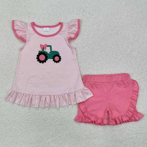Vêtements assortis pour frères et sœurs, broderie de camion, mignons pour enfants - Product Image 4