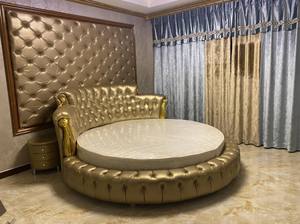 <span class=keywords><strong>Cama</strong></span> de terciopelo redonda grande de alta calidad de fábrica al por mayor <span class=keywords><strong>cama</strong></span> doble de metal para boda <span class=keywords><strong>cama</strong></span> de tela de cuero de madera <span class=keywords><strong>cama</strong></span> de pareja princesa <span class=keywords><strong>cama</strong></span> de hotel - Product Image 3